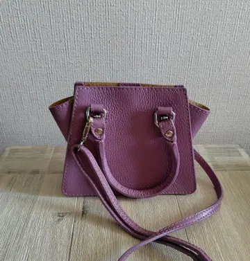 andrea cardone 천연 가죽 미니 숄더 lavender