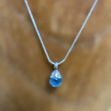 SALE 클리오 블루 파란색 드롭형 펜던트 목걸이