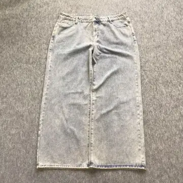 빈티지 배기 팬츠 와이드 데님 초와이드 블루 XL y2k 구제 의류