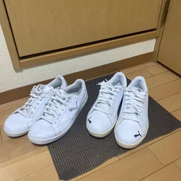 푸마 화이트 스니커즈 27.5cm 2족 세트