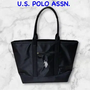 U.S. POLO ASSN. 토트백 나일론 블랙 x 네이비
