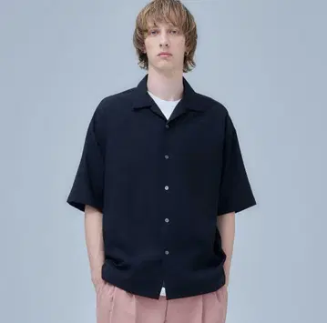 인기 유나이티드 도쿄 오픈 카라 셔츠 블랙