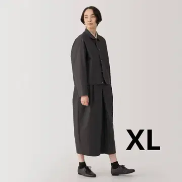 무인양품 화지 혼방 자켓 다크 브라운 XL