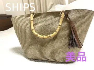 ships 스트로 소재 토트백 베이지