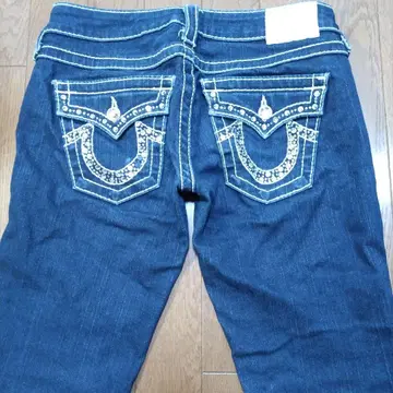 TRUE RELIGION 큐빅 데님 청바지 다크 네이비 26