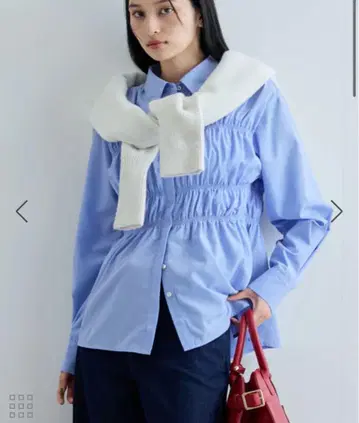 VIS 셔링 디자인 셔츠