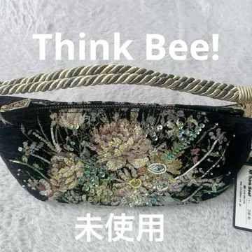 미사용 택 포함 Think Bee! 싱크비 비즈 스팽글 꽃무늬 핸드백