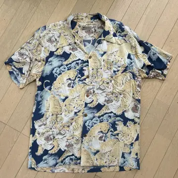 Sun Surf 알로하 셔츠 백호 초기 15-15.5