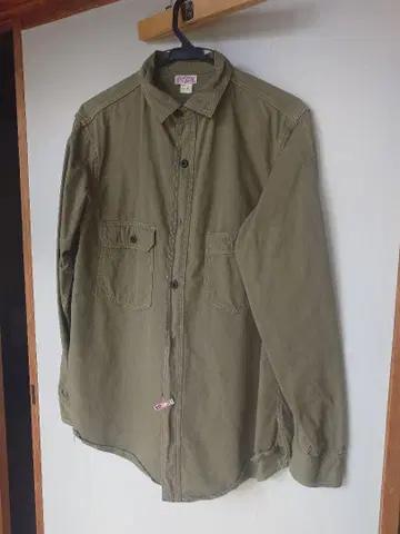 프리휠러스 긴팔 워크 셔츠 무지 올리브 Size 16 클리닝 완료