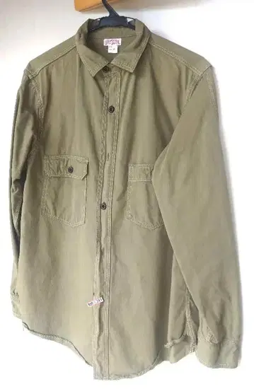 프리휠러스 긴팔 워크 셔츠 무지 올리브 Size 16 클리닝 완료