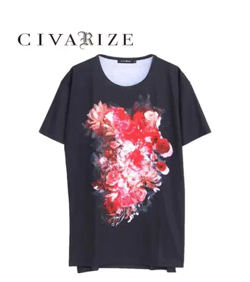 CIVARIZE 플라워 프린트 티셔츠 빅 실루엣