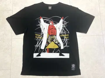 무토 케이지 x 근육맨 그레이트 T셔츠 블랙 XL 무타 프로레슬링