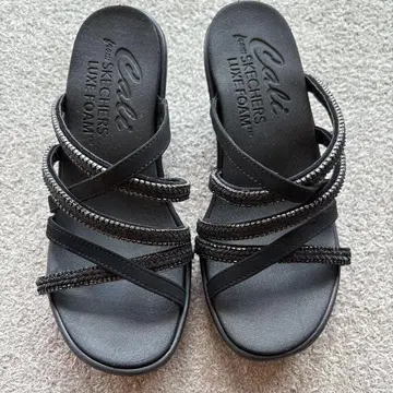 SKECHERS Cali LUXE FOAM 웨지 샌들 22cm 새상품