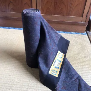 니시진 오시마 꽃무늬 명주 옷감 약 38cm 폭