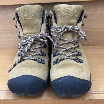 [KEEN] 브라운 가죽 등산화 여성용 23cm