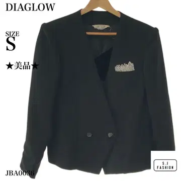 DIAGLOW 노카라 재킷 버튼, 포켓 부착 블랙 S