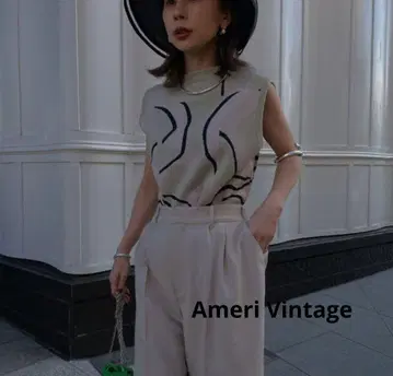 Ameri Vintage 슬리브리스 니트