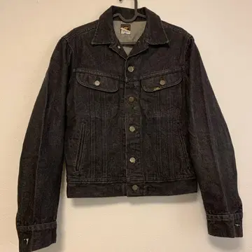 80s Lee 220J 데님 자켓 usa 제작 선염 블랙