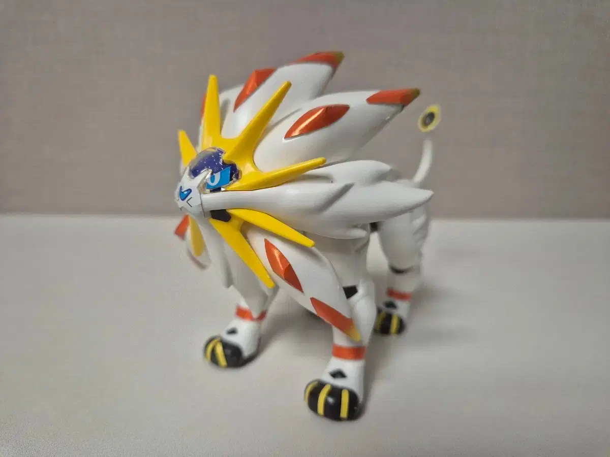 Pokemon Plamo Solgaleo partially assembled.