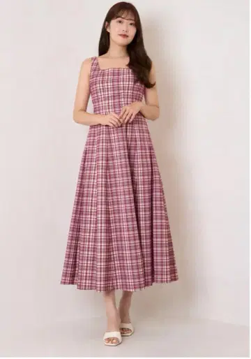Herlipto Paddington 롱 드레스 cherry