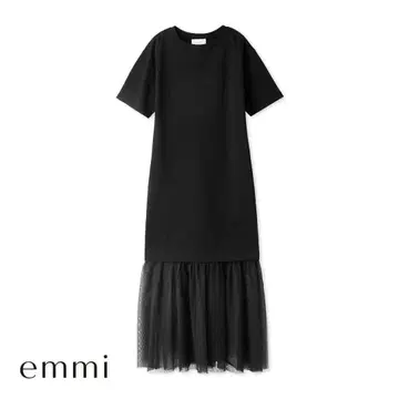 [1회만 착용] emmi 오가닉 코튼 도킹 티셔츠 원피스