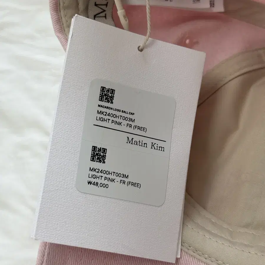 Matin Kim MACARON LOGO BALL CAP ピンク Matin Kim☆[正規品] MACARON LOGO BALL CAP IN 7COLOR (Matin