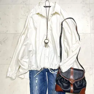 자라 ZARA 코튼 셔츠 셔츠 재킷 밑단 조임 돌먼 빅사이즈