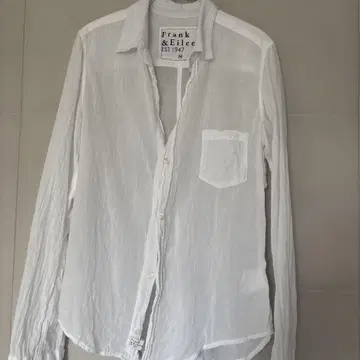 Frank & Eileen 화이트 셔츠 XS 거즈 원단