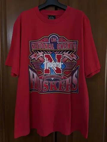 NEBRASKA HUSKERS 티셔츠 싱글 스티치 2XL 상당