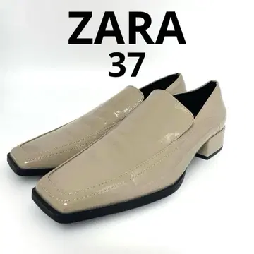 새상품급 자라 슬립온 베이지 37 24cm 에나멜