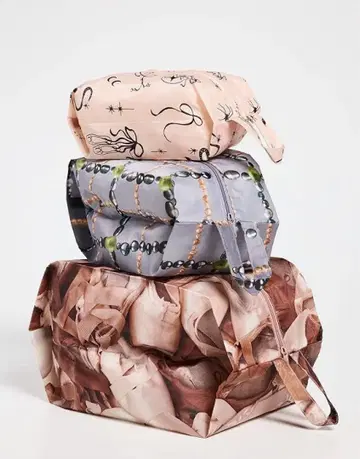 BAGGU 3D Zip 파우치 Set Ballet Icons