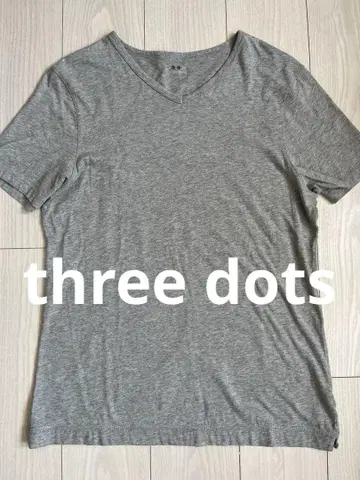 three dots 쓰리닷츠 그레이 V넥 반팔 티셔츠