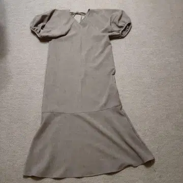 퍼프 슬리브 롱 원피스 밑단 머메이드 브라운 계열 초가을에도