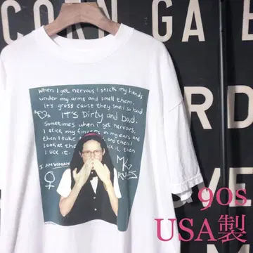 90s USA 제작 미국 TV 방송 XL 아트 티셔츠 빈티지 구제 의류