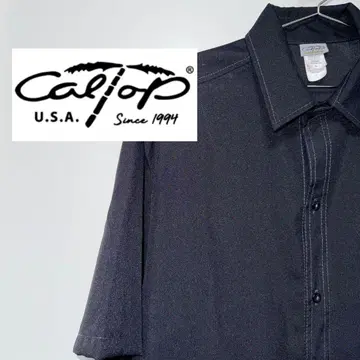 [ Cal Top ] 칼탑 셔츠 블라우스 시스루 블랙 검정 반팔
