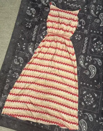 MISSONI/미쏘니 롱 원피스 드레스 지그재그 무늬 실크