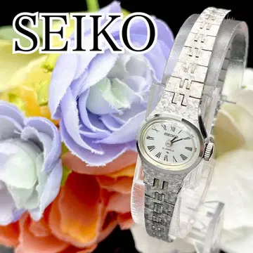 작동 손목시계 SEIKO 세이코 수동 와인딩 여성용 실버 J32