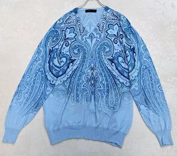 이탈리아제 새상품급 ETRO 에트로 면 100% V넥 스웨터 XL 남성용