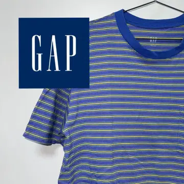[GAP] 갭 포켓 부착 멀티 보더 티셔츠 L 사이즈