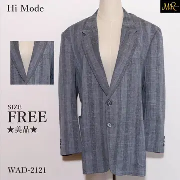 새상품급 Hi Mode 테일러드 자켓 긴팔 체크 무늬 싱글 버튼