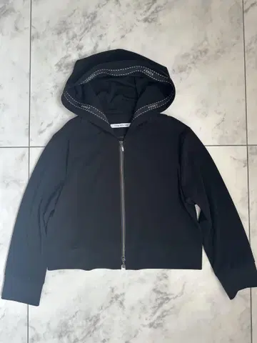 FOXEY NEW YORK 블랙 후드 부착 후드티