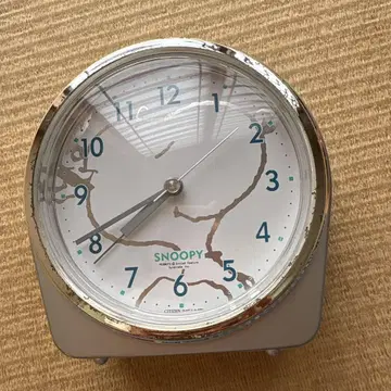 SNOOPY 아날로그 시계 CITIZEN 실버