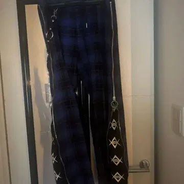 REFLEM 사이드 지퍼 팬츠 파랑