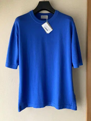 새상품 JOHN SMEDLEY 코튼 24G 니트 T 로열 블루 S