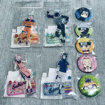 NARUTO 아크릴 스탠드 & 캔뱃지 세트