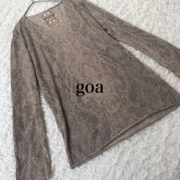희귀 새상품급 goa 00s y2k 롱 티셔츠 페이즐리