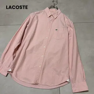 Lacoste 라코스테 남성용 긴팔 셔츠 버튼 다운 사이즈 3 핑크
