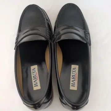 HARUTA 4505 코인 로퍼 페니 로퍼 블랙 24cm