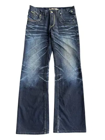 hard faded flare jeans