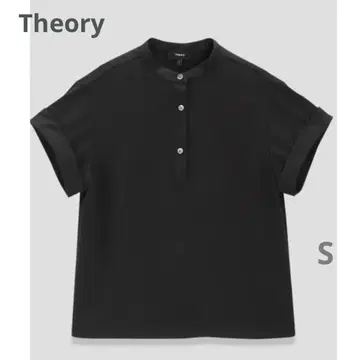 띠어리 Theory 2024 SS 스탠드 카라 셔츠 블랙 S